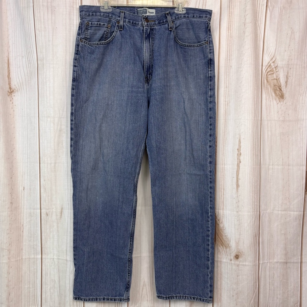 Levis Mens Classic Signature Jeans Relaxed Straight Light Wash Blue Sz 38x32